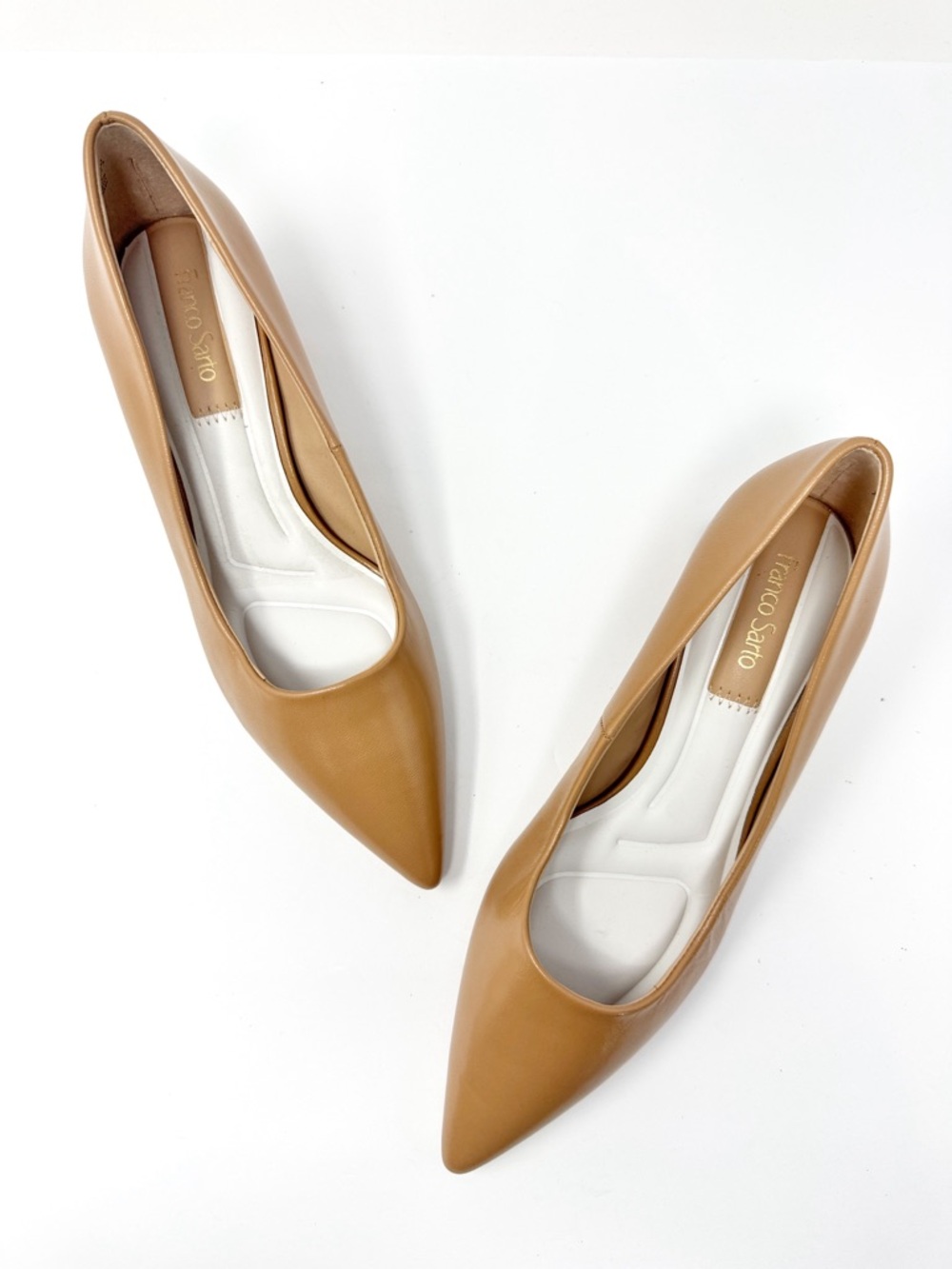 Franco Sarto Racer Slip On Neutral Block Heel Pumps Toffee Tan Size 6.5 - Picture 4 of 8